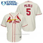 Maglia Baseball Uomo St. Louis Cardinals Albert Pujols 5 Crema Alterner Cool Base