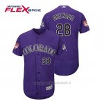 Maglia Baseball Uomo Colorado Rockies Nolan Arenado Flex Base Entrenamiento De Primavera 2019 Viola