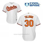 Maglia Baseball Uomo Baltimore Orioles 30 Chris Tillman Bianco 1ªCool Base