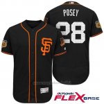 Maglia Baseball Uomo San Francisco Giants Buster Posey San Francisco Nero 2017 Allenamento Primaverile Flex Base Giocatore