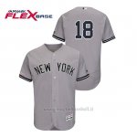 Maglia Baseball Uomo New York Yankees Didi Gregorius 150th Aniversario Patch Flex Base Grigio