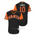 Maglia Baseball Uomo San Francisco Giants Evan Longoria 2018 Llws Players Weekend Longo Nero