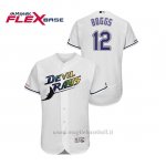 Maglia Baseball Uomo Tampa Bay Rays Wade Boggs Turn Back The Clock Flex Base Bianco