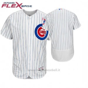 Maglia Baseball Uomo Chicago Cubs Bianco 2018 Dia de la Madre Flex Base