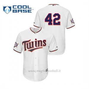 Maglia Baseball Uomo Minnesota Twins 2019 Jackie Robinson Day Cool Base Bianco