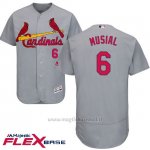 Maglia Baseball Uomo St. Louis Cardinals Stan Musial Grigio Flex Base Autentico Collezione