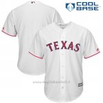 Maglia Baseball Uomo Texas Rangers 2017 Estrellas y Rayas Bianco Cool Base