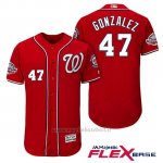 Maglia Baseball Uomo Washington Nationals Gio Gonzalez Scarlet 2018 All Star Alterner Flex Base