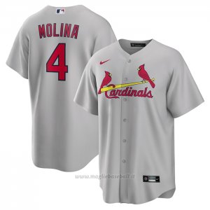 Maglia Baseball Uomo St. Louis Cardinals Yadier Molina Road Replica Grigio