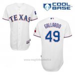 Maglia Baseball Uomo Texas Rangers Yovani Gallardo 49 Bianco 1ªCool Base