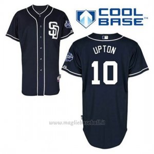 Maglia Baseball Uomo San Diego Padres Justin Upton 10 Blu Blu Alterner Cool Base