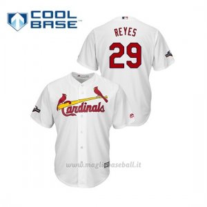 Maglia Baseball Uomo St. Louis Cardinals 29 Alex Reyes 2019 Postseason Cool Base Bianco