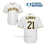 Maglia Baseball Uomo Pittsburgh Pirates Roberto Clemente 21 Bianco 1ªCool Base