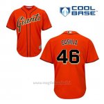 Maglia Baseball Uomo San Francisco Giants Santiago Casilla 46 Arancione Alterner Cool Base
