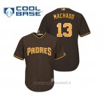 Maglia Baseball Bambino San Diego Padres Manny Machado Cool Base Majestic Marrone