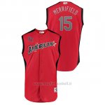 Maglia Baseball Hombre Kansas City Kansas City Royals 2019 All Star Game Workout American League Whit Merrifield Rosso