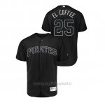 Maglia Baseball Hombre Pittsburgh Pirates 25 Gregory Polanco 2019 Players Weekend Autentico Nero