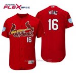 Maglia Baseball Uomo St. Louis Cardinals Kolten Wong Flex Base Entrenamiento De Primavera 2019 Rosso