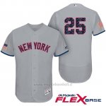 Maglia Baseball Uomo New York Yankees 2017 Estrellas y Rayas Mark Teixeira Grigio Flex Base