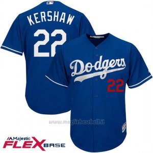 Maglia Baseball Uomo Los Angeles Dodgers Clayton Kershaw Majestic Autentico Collezione Flex Base