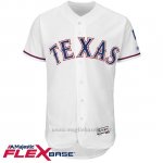 Maglia Baseball Uomo Texas Rangers Blank Bianco Flex Base Autentico Collezione