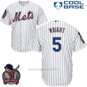 Maglia Baseball Uomo New York Mets David Wright Bianco Cool Base With Piazza