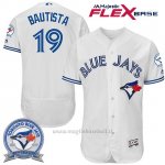 Maglia Baseball Uomo Toronto Blue Jays Jose Bautista 19 Bianco Flex Base 40 Anniversario