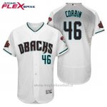 Maglia Baseball Uomo Arizona Diamondbacks 46 Patrick Corbin Bianco Aqua 1ª20 Anniversario Flex Base