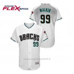 Maglia Baseball Uomo Arizona Diamondbacks Taijuan Walker 150th Aniversario Patch Autentico Flex Base Bianco