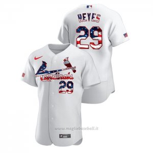 Maglia Baseball Uomo St. Louis Cardinals Alex Reyes 2020 Stars & Stripes 4th of July Bianco