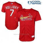 Maglia Baseball Uomo St. Louis Cardinals Matt Holliday 7 Rosso Cool Base