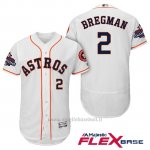 Maglia Baseball Uomo Houston Astros 2017 World Series Campione Alex Bregman Bianco Flex Base