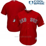 Maglia Baseball Uomo Boston Red Sox Scarlet 2017 Allenamento Primaverile Cool Base