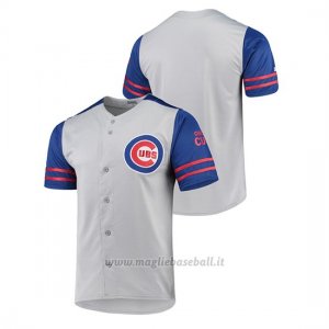 Maglia Baseball Uomo Chicago Cubs Button-down Stitches Autentico Grigio