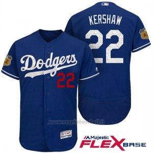 Maglia Baseball Uomo Los Angeles Dodgers Clayton Kershaw 2017 Allenamento Primaverile Flex Base Giocatore