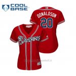 Maglia Baseball Donna Atlanta Braves Josh Donaldson Cool Base Official Alternato Rojo