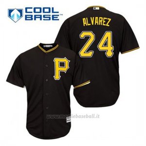 Maglia Baseball Uomo Pittsburgh Pirates Pedro Alvarez 24 Nero Alterner Cool Base