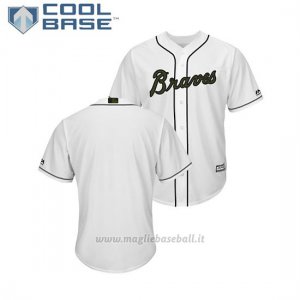 Maglia Baseball Uomo Atlanta Braves 2018 Dia de los Caidos Cool Base Bianco