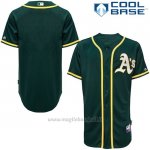 Maglia Baseball Uomo Oakland Athletics Majestic Verde Cool Base Big Tall