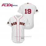 Maglia Baseball Uomo Boston Red Sox Jackie Bradley Jr. 2019 Gold Program Flex Base Bianco