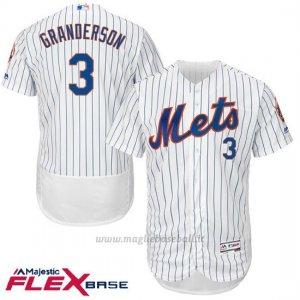 Maglia Baseball Uomo New York Mets Curtis Granderson Bianco Flex Base Autentico Collezione