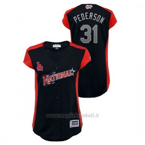 Maglia Baseball Donna Los Angeles Los Angeles Dodgers 2019 All Star Game Workout National League Joc Pederson Blu