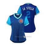 Maglia Baseball Donna Chicago Cubs Tommy La Stella 2018 Llws Players Weekend La Stella Royal