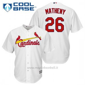 Maglia Baseball Uomo St. Louis Cardinals Mike Matheny 26 Bianco 1ªCool Base