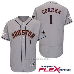 Maglia Baseball Uomo Houston Astros Carlos Correa Grigio 2017 Mlb All Star Game Flex Base