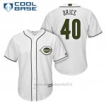 Maglia Baseball Uomo Cincinnati Reds 40 Austin Brice Bianco2018 Alterner Cool Base