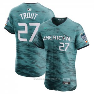 Maglia Baseball Uomo Mike Trout All Star 2023 Vapor Premier Elite Verde