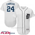 Maglia Baseball Uomo Detroit Tigers Miguel Cabrera Bianco Flex Base Autentico Collezione