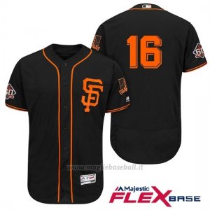 Maglia Baseball Uomo San Francisco Giants Angel Pagan Nero Alterner 60th Season Flex Base