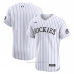 Maglia Baseball Uomo Colorado Rockies Home Elite Bianco